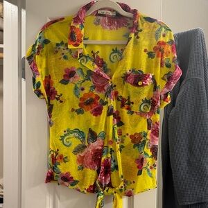 Vibrant Floral Button Down Shirt